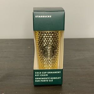 Starbucks gold tumbler ornament